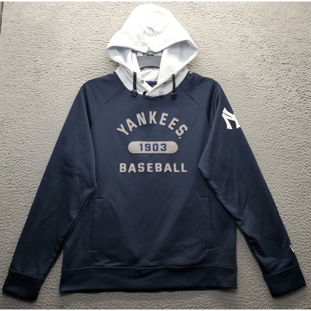 MLB New York Yankees New Era Hoodie Mens Medium Navy 1903 Graphic Baseball Sport